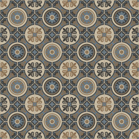 PVC/Vinyle Plaza Carreaux ciment foncé