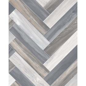 PVC/Vinyle Plaza Chevron noir